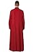 GraduatePro Clergy Roman Cassock Adults Priest Robe Liturgical Vestment Preacher Altar Server Style Single Breasted Red 51