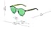 GAMT Rimless Tinted Transparent Sunglasses Futuristic Colorful Designer Glasses (Green, 60)