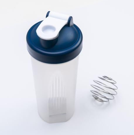 ocmarket Protein Shaker Sports Water Shaker Bottle Cup + 1 Stainless Blender Mixing Ball for gym(blue)