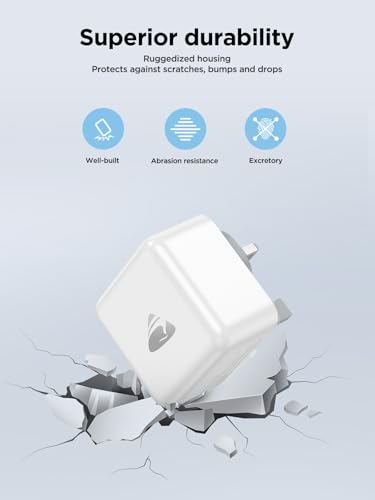 Aioneus USB C Charger PD 40W 2 USB-C Ports iPhone Fast Charger Adapter Type C Charging Plug USB C Wall Charger for iPhone 17 16 15 14, iPad Pro/Air, Galaxy S25 S24 S23, MacBook Pro/Air, Laptop Dell HP