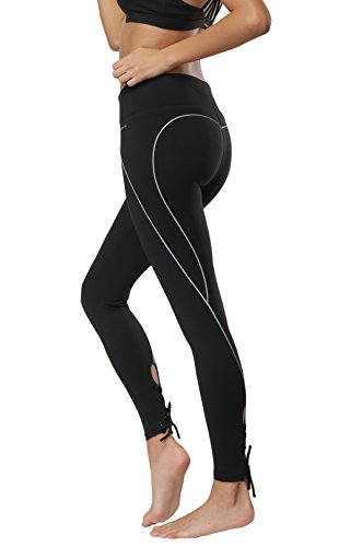 Dragon Fit Compression Yoga Pants Power Stretch Workout Leggings With High Waist Tummy Control, 10black Bandage, Large