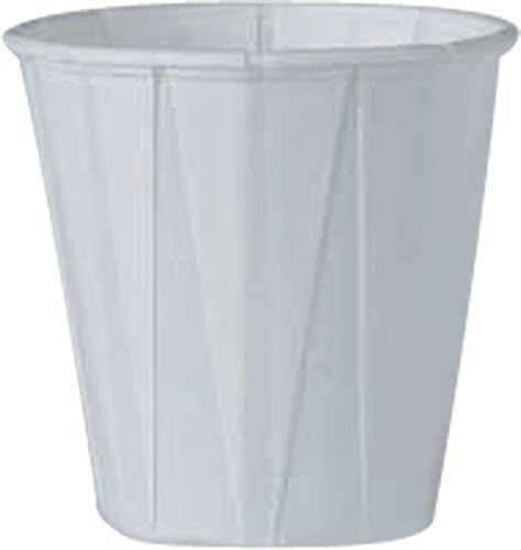 White Treated Paper Souffle Portion Cups - Oz cups- for Measuring, Medicine, Samples, Jello Shots Pack of 100 (3.5 oz)