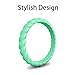 Mokani Silicone Wedding Ring for Women, 4 Packs Thin and Braided Rubber Band, Fashion, Colorful, Comfortable fit, Skin Safe