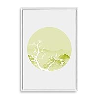 Framed Canvas Wall Art Circular Pattern Canvas Prints Home Artwork Decoration for Living Room,Bedroom - 16x24 inches