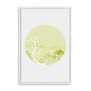Framed Canvas Wall Art Circular Pattern Canvas Prints Home Artwork Decoration for Living Room,Bedroom - 16x24 inches