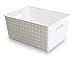 BINO Plastic Basket, Large, White - Multi-Use Storage Basket, Rectangular Cabinet Organizer, Baskets for Organizing with Handles, Home & Office Organization and Storage