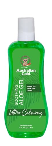 Australian Gold Soothing Aloe Vera After Sun Gel -Relieves Sunburn Pain and Hot & Itchy Skin, Soothing Aloe After Sun Gel, 8 Fl Oz (A70623-1)