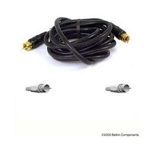 Belkin 12ft Rg59 Coax Cable Black F-plug/F-plug (Gold)