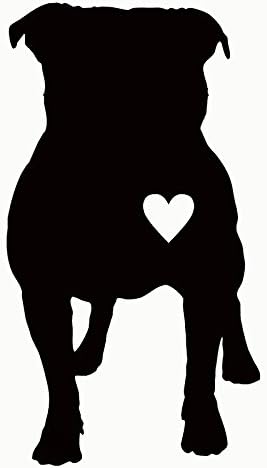 Pitbull BLACK with heart Decal for Car, Truck, Pibble, Puppy, Doggie, Laptop, Tablet, Dog, Window, Glass, Motorcycle, Minivan, Decoration, Vinyl