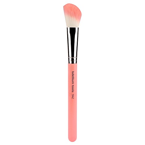 Bdellium Tools Bambu Slanted Contour Brush, Pink