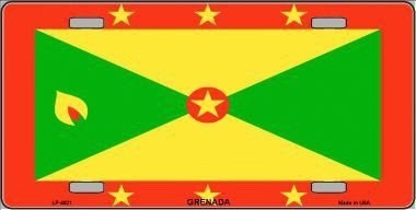 Smart Blonde LP-4021 Grenada Flag Metal Novelty License Plate