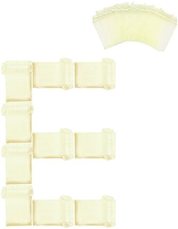 Enriko 4"x6" 100 pcs Beige Organza Bags Drawstring Pouch Bags for Jewelry Accessory Wedding Gift Candy (100 pcs, Beige)
