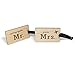 Mr Mrs Wooden Luggage Tags Travel Cute Couples Gift - 2 Pack