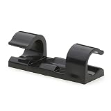Cable Clips with Strong Self-Adhesive Pads - No Tools Required | Organize Cords and Wires for a Clean, Beautiful Home or Office | Set of 20 | Black - by Titan Grip
