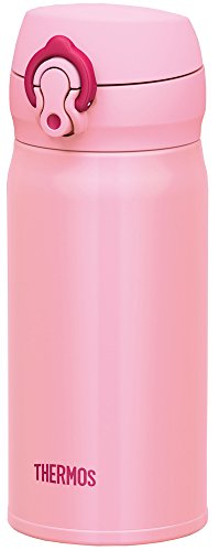 Thermos Water Bottle with Vacuum Insulation 0.35L JNL-352 [One-Touch Open Type] (Coral Pink)