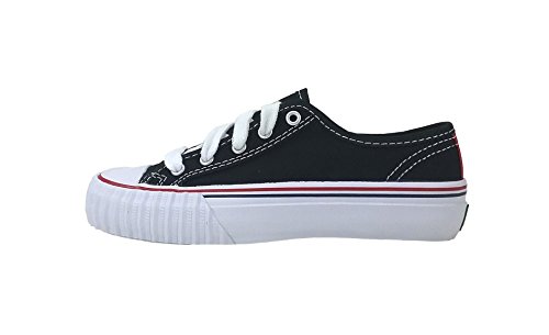 PF Flyers Kids Center Lo Reiss Canvas Shoe,Black,#KC1002BK