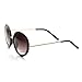 zeroUV - Womens Round Oversized Circle Sunglasses w/ Metal Arms
