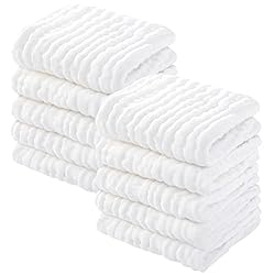 Yoofoss Muslin Baby Washcloths 100% Cotton Face