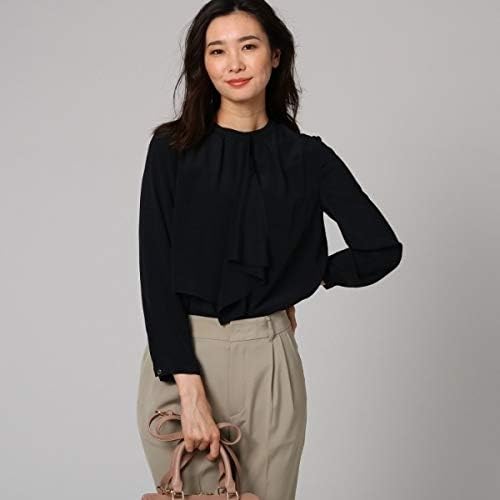 Amazon アンタイトル シャツ ブラウス L 洗える ラッフルデシンブラウス レディース ネイビー 093 04 Ll トール シャツ ブラウス 通販