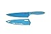 ZYLISS Chef's Knife with Sheath Cover, 7.5-Inch Non-Stick Stainless Steel Blade, Blue
