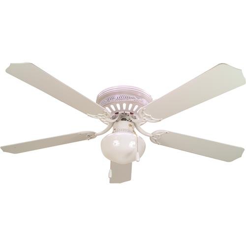 Af Lighting 824117 Bala Hugger Ceiling Fan with Light, One 60W Incandescent Candelabra Base Bulb, 52