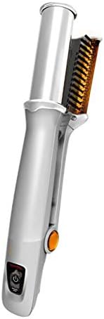 Beauty AGL 2 in 1 Hair Straightener Hair Curler Multi-Function Modeling Tool Dry and Wet Hairbrush Rotating Iron Curling Tongs,Silver