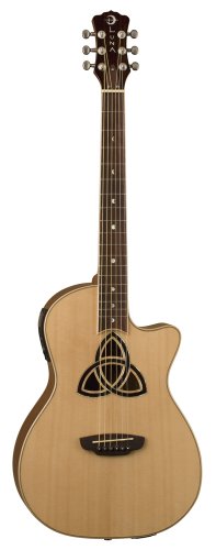Luna Trinity Acoustic/Electric Guitar Parlor Cutaway - Natural