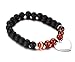 JF.JEWELRY Custom Engraving Medical Alert ID Elastic Beaded Bracelet for Women