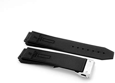 New 26mm Black Rubber Strap with Deployment Clasp Made to FIT to Hublot Big Bang