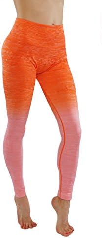 KVKSEA Women's Flexible Yoga Pants Ombre Leggings Activewaer L704 XS-3X (XXL, OG. Pink-L704)