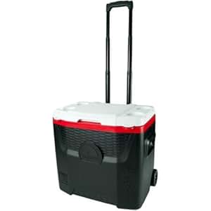 red igloo cooler with wheels
