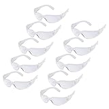 BISON LIFE Safety Glasses, One Size, Clear Protective Polycarbonate Lens, 12 per Box (1 box)