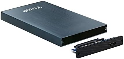 TQE-2527PB - Caixa para discos rígidos HDD de 2,5" (SATA I/II/III até 9,5 mm de altura, USB 3.0) Alumínio, Indicador LED, cor azul pacifico, 50 grs