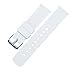 BARTON WATCH BANDS 18mm White Soft Silicone Quick Release Straps
