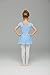 Mdnmd Girls' Dance Short Sleeve Leotard (Tag 120) Age 4-6, Blue)