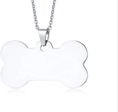Free Engraving Customized Personalized Name Date ICE Custom Dog Tag Bone Necklace Pet ID Tags Pendant for Dog Cat Pets