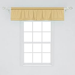 Ambesonne Vintage Yellow Window Valance Pack of