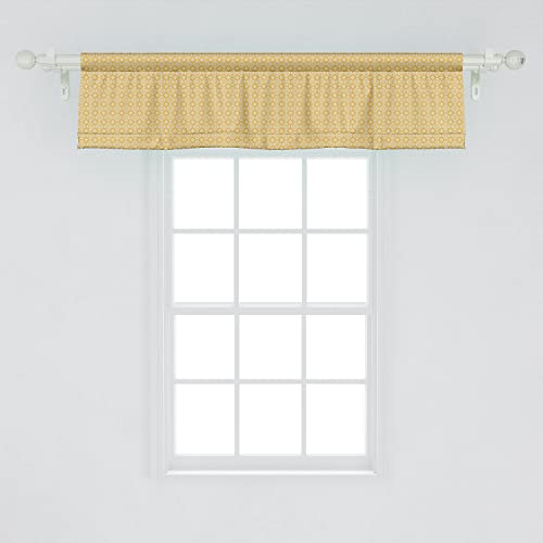 Ambesonne Vintage Yellow Window Valance Pack of