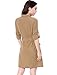 Allegra K Women's Multi-Pocket Above Knee Belted Shirt Dress S Beige