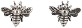 Tiny Honey Bee Stud Earrings in Sterling Silver for Adults or Children, #6563