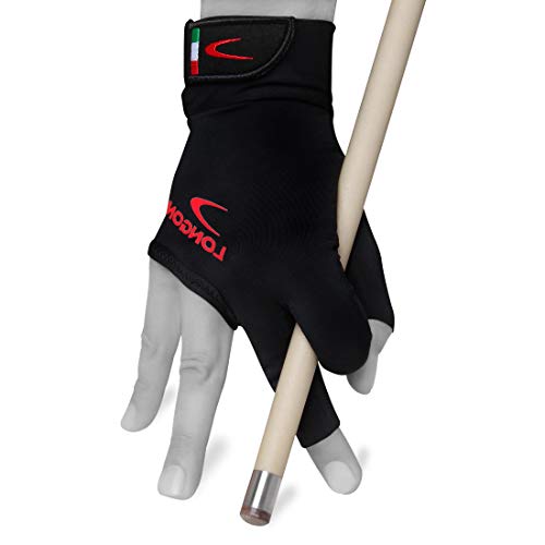 Longoni Black Fire 2.0 Billiard Pool CUE Glove - for Left or Right Hand - Black (X-Large, for Right Hand) - Thumbnail 7