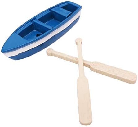 GUSENG 1/12 Dollhouse Boat Oar Doll House Miniatures Lovely Cute Fairy Garden Bonsai Sea Ocean Marine Decor Crafts