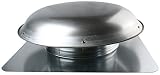 Cool Attic CX1000AMUPS Power Attic Roof Mount Ventilator with 3.4 Amp 60 Hz Motor and Steel Flange, Galvanized Steel Dome