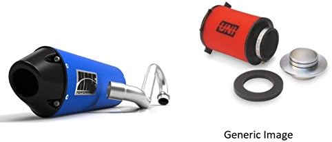 UNI Foam Air Filter &amp; HMF Blue Performance-Series Full System Exhaust Euro-Black for Yamaha YFZ 450 2004-2010