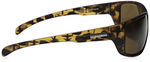 Suncloud Milestone Polarized Sunglass with Polycarbonate Lens, Matte Tortoise Frame/Brown
