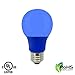 Xtricity LED A19 Blue Light Bulb, 5W, A19/5W/B/LED (40W Equivalent), E26 Medium Base, 120V, UL Listed, Blue, Colored, Porch, Holiday Lighting, Party Decoration, (2 Pack)