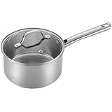 T-fal E75824 Performa Stainless Steel Dishwasher Safe Oven Safe Sauce Pan Cookware, 3-Quart, Silver