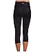 CW-X Women's 3/4 Length Pro Running Tights,Black,Medium