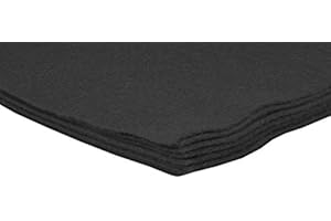 HIPGIRL Black Felt Sheets for Crafts 9x12.Acrylic Sheets Art and Craft Material.Felt Fabric Craft Supplies,Gift Wrapping Supplies,Fabric Felt for Crafts,Sewing,Halloween Costumes-6PC Black Felt Paper