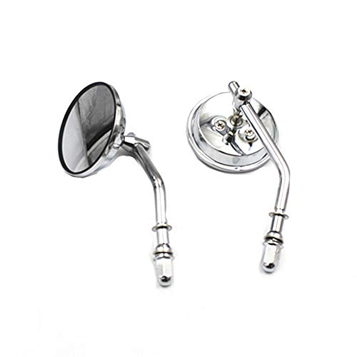USA Shipping Universal Chrome Motorcycle 80mm 3.14" Metal Mirror Round Rearview Mirrors For 8mm Thread Harley Dyna Electra Glide FLHT Heritage Softail Touring